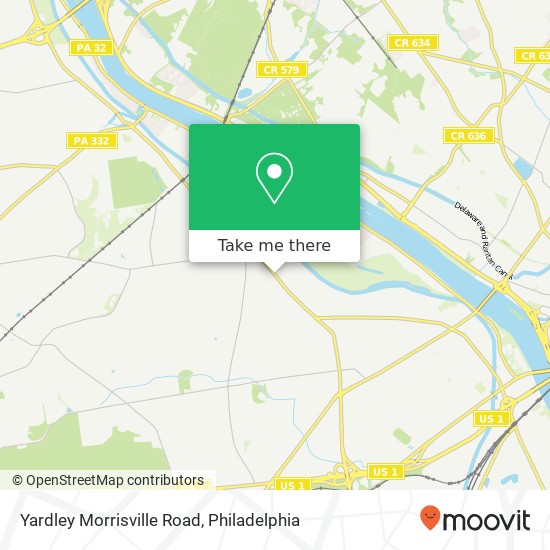 Yardley Morrisville Road map