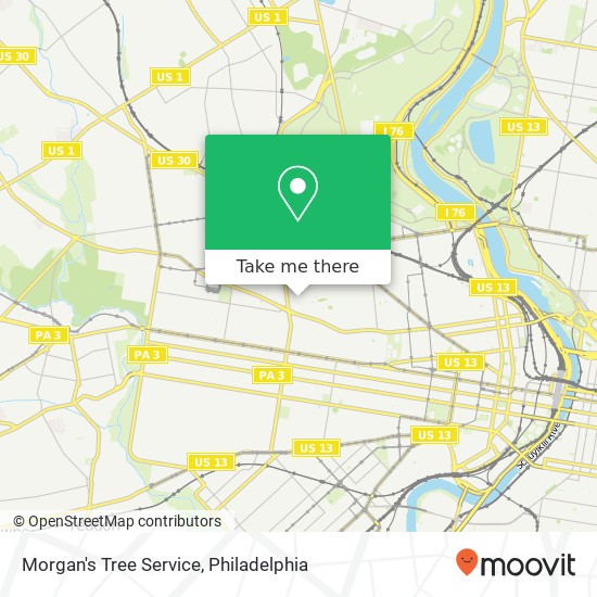 Morgan's Tree Service map