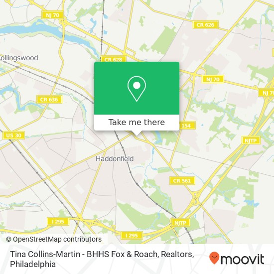 Tina Collins-Martin - BHHS Fox & Roach, Realtors map