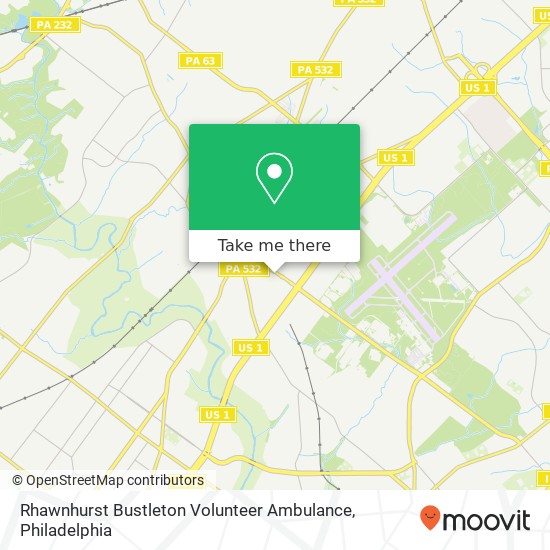 Rhawnhurst Bustleton Volunteer Ambulance map