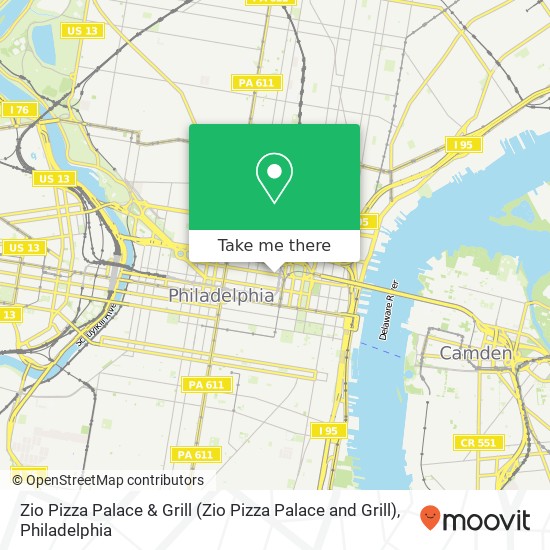 Zio Pizza Palace & Grill map