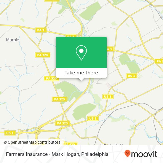 Farmers Insurance - Mark Hogan map