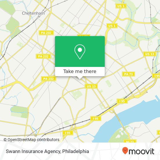 Mapa de Swann Insurance Agency