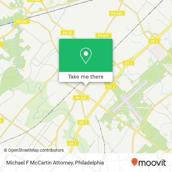 Mapa de Michael F McCartin Attorney