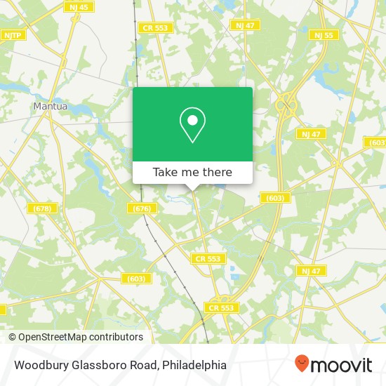 Woodbury Glassboro Road map