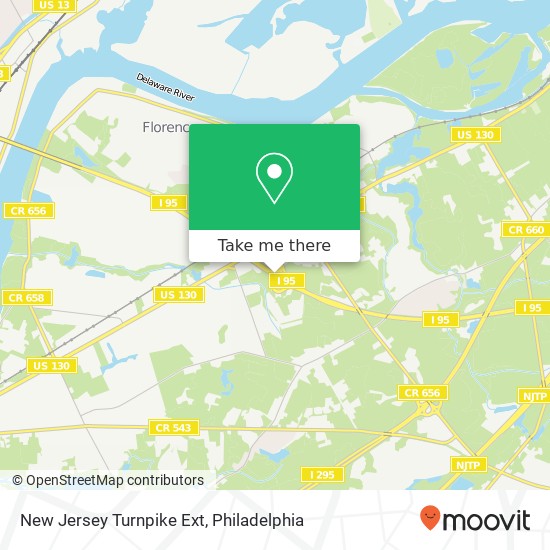 New Jersey Turnpike Ext map