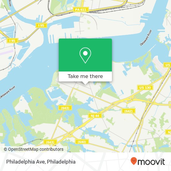 Mapa de Philadelphia Ave