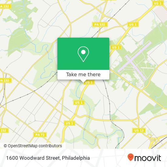 1600 Woodward Street map