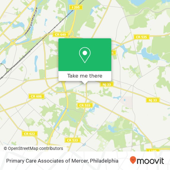 Primary Care Associates of Mercer map