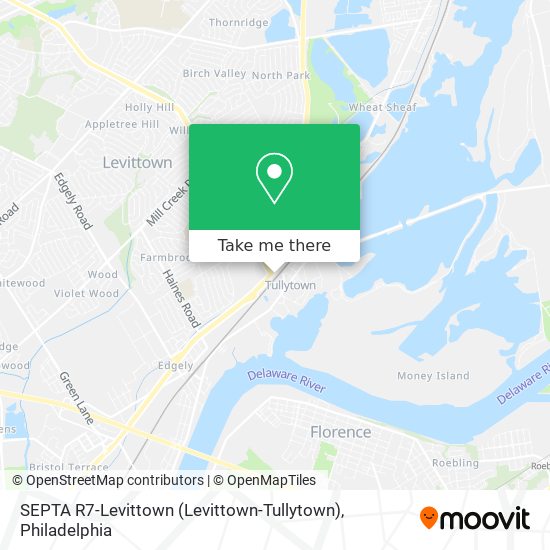 SEPTA R7-Levittown (Levittown-Tullytown) map