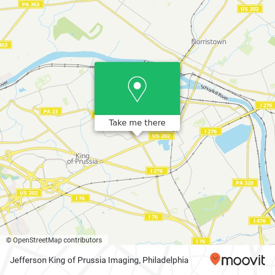 Mapa de Jefferson King of Prussia Imaging