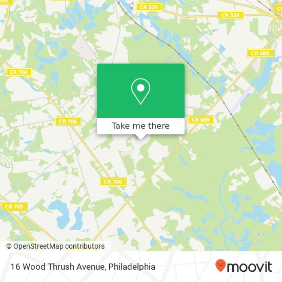 Mapa de 16 Wood Thrush Avenue