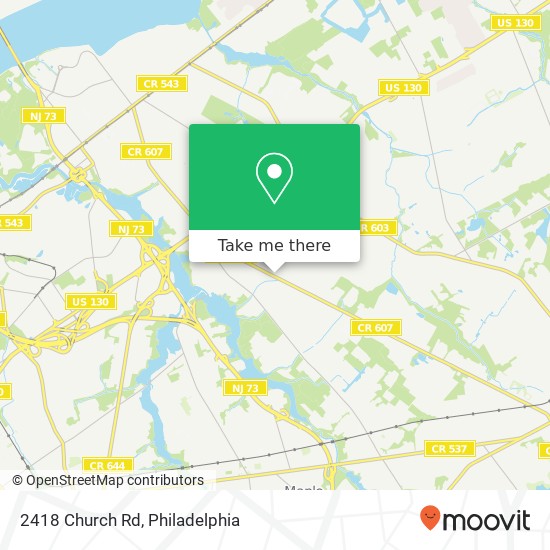 Mapa de 2418 Church Rd