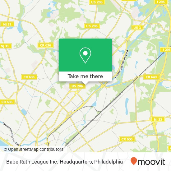 Babe Ruth League Inc.-Headquarters map