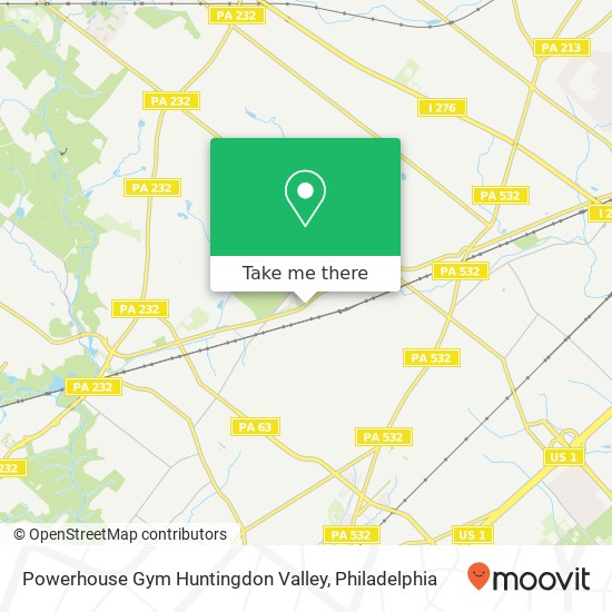 Mapa de Powerhouse Gym Huntingdon Valley