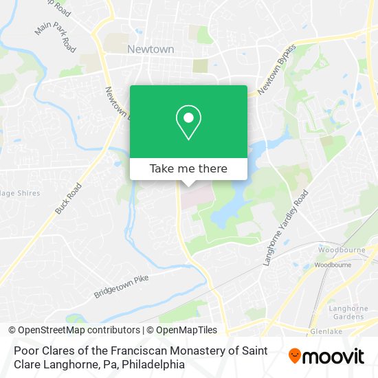 Poor Clares of the Franciscan Monastery of Saint Clare Langhorne, Pa map