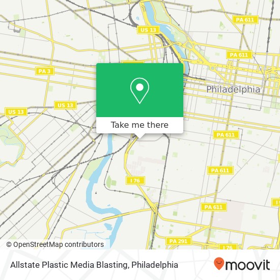 Mapa de Allstate Plastic Media Blasting