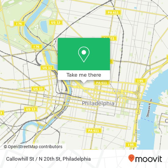 Callowhill St / N 20th St map
