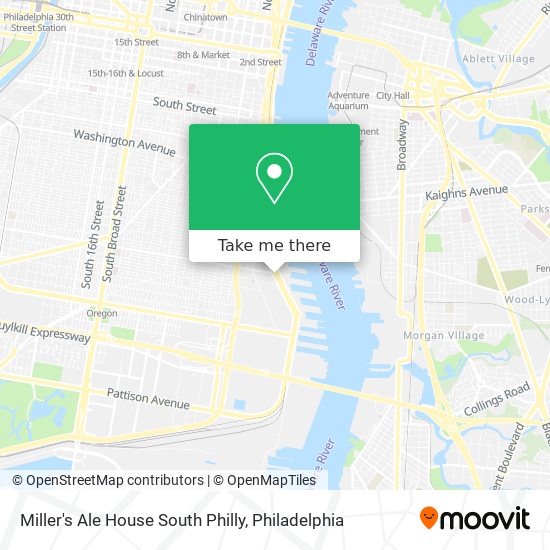 Mapa de Miller's Ale House South Philly