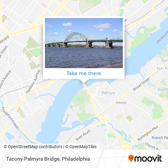 Tacony-Palmyra Bridge map