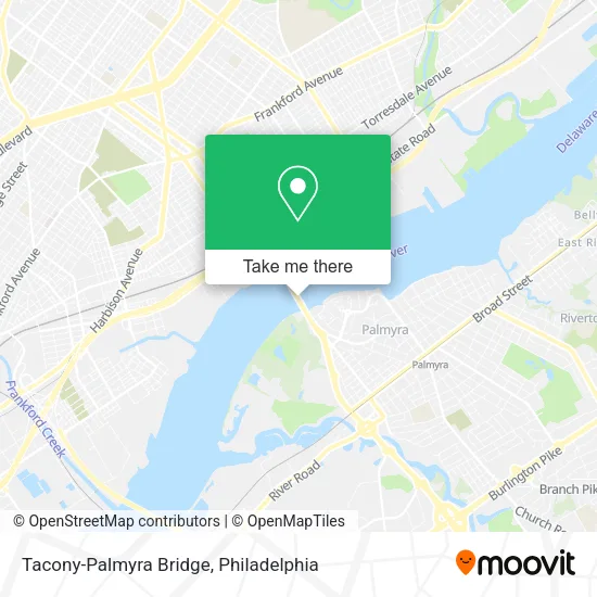 Tacony-Palmyra Bridge map