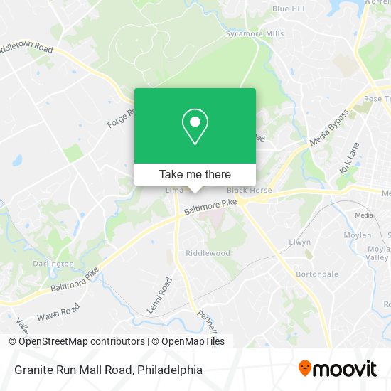 Granite Run Mall Road map