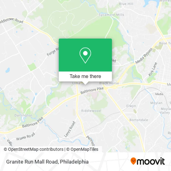 Granite Run Mall Road map