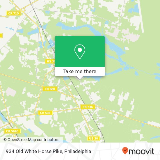 934 Old White Horse Pike map