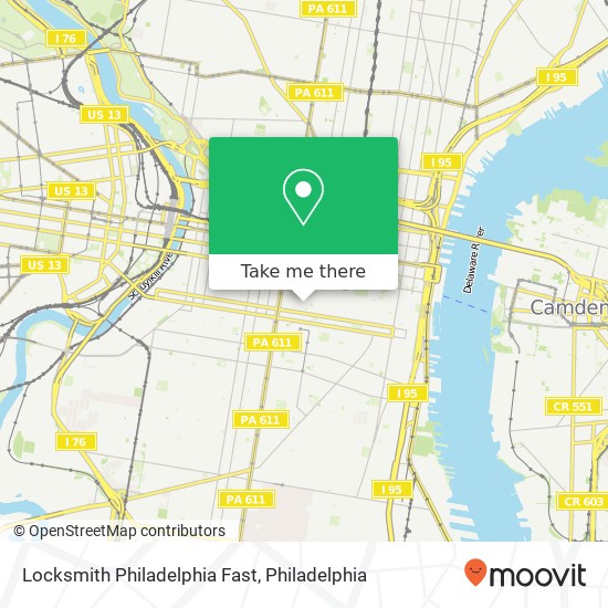 Locksmith Philadelphia Fast map
