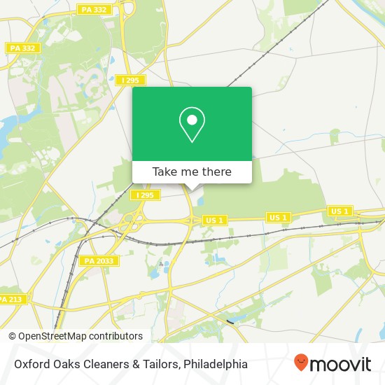 Oxford Oaks Cleaners & Tailors map