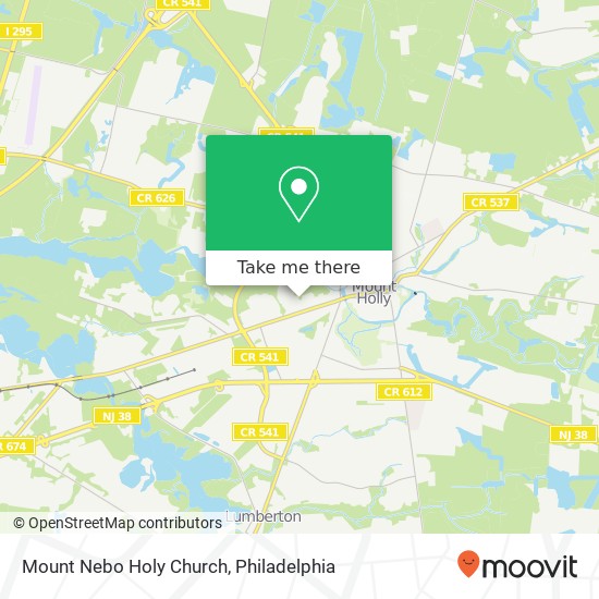 Mount Nebo Holy Church map
