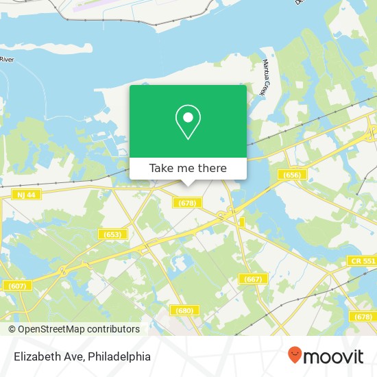 Elizabeth Ave map