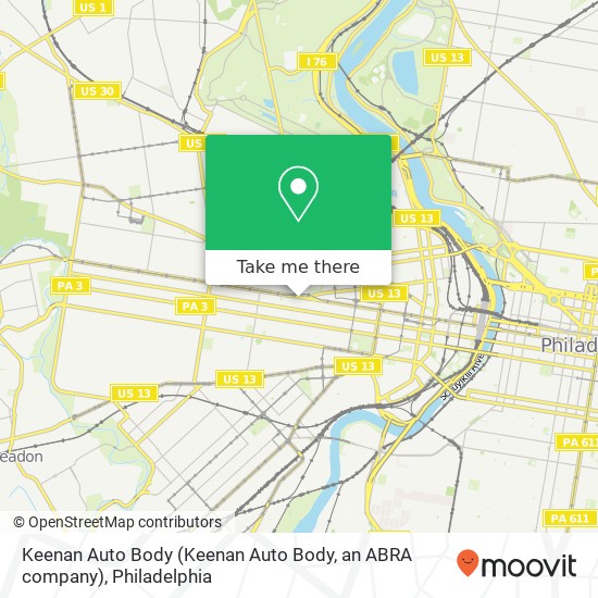 Mapa de Keenan Auto Body (Keenan Auto Body, an ABRA company)