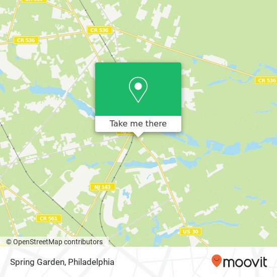 Mapa de Spring Garden