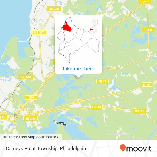 Mapa de Carneys Point Township