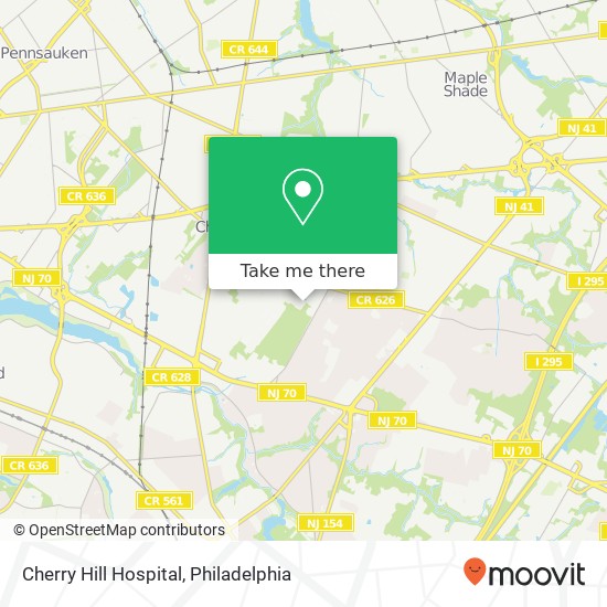 Cherry Hill Hospital map