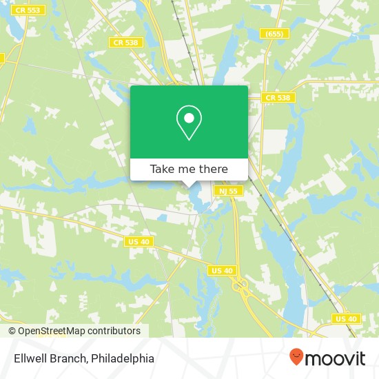 Ellwell Branch map