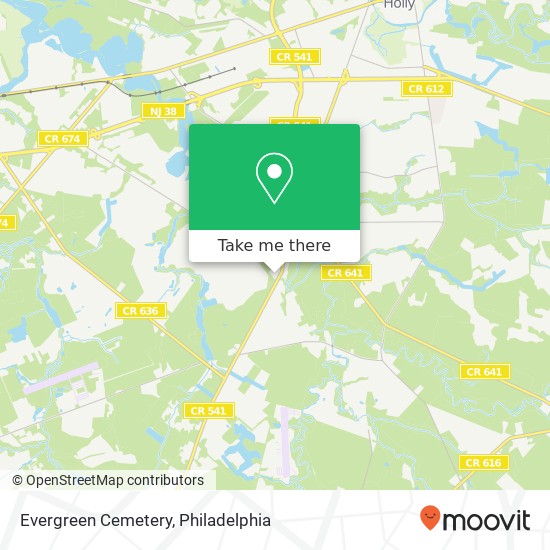 Mapa de Evergreen Cemetery