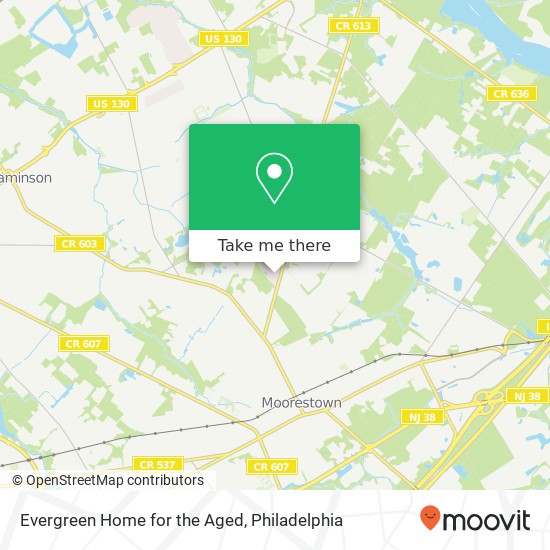 Mapa de Evergreen Home for the Aged