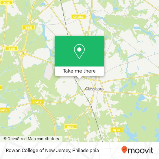 Rowan College of New Jersey map