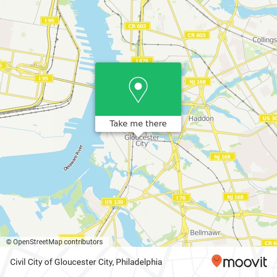 Mapa de Civil City of Gloucester City