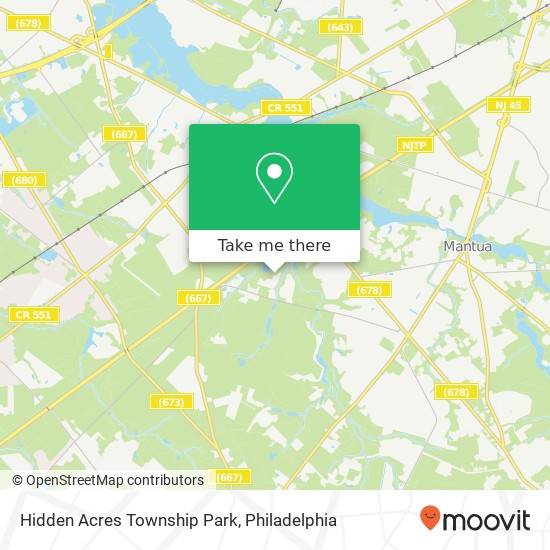 Mapa de Hidden Acres Township Park