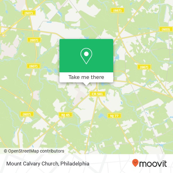 Mount Calvary Church map