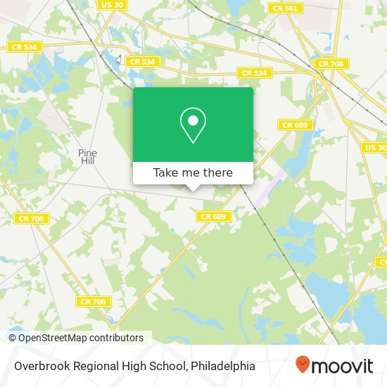 Mapa de Overbrook Regional High School