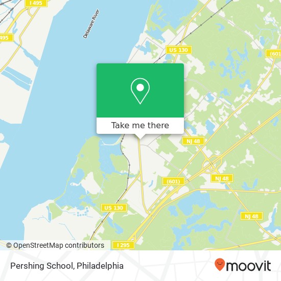 Pershing School map