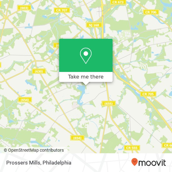 Prossers Mills map