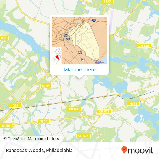 Mapa de Rancocas Woods