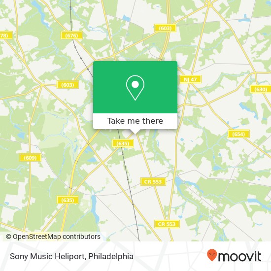 Sony Music Heliport map
