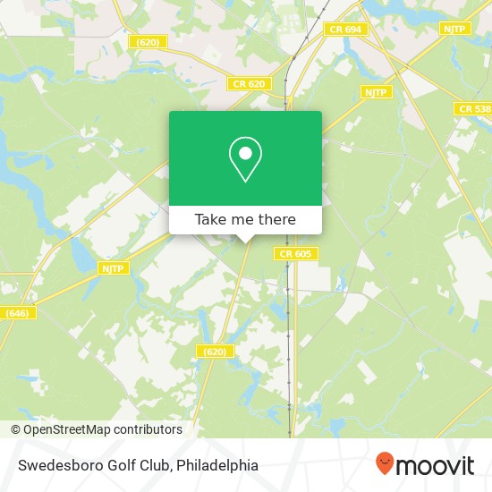 Mapa de Swedesboro Golf Club