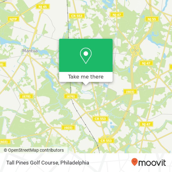 Tall Pines Golf Course map